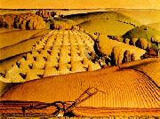 Grant Wood Young Com oil painting on canvas
